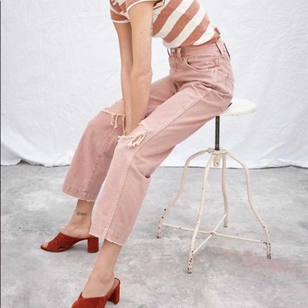 Madewell Dusty Pink Boyfriend Jeans